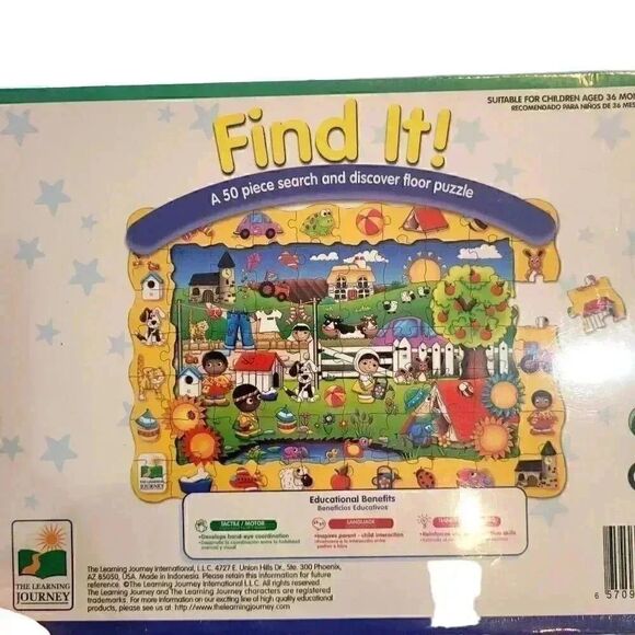 The Learning Journey "Find It" Farm 50 pc Search & Discover Floor Puzzle NEW - Picture 8 of 8